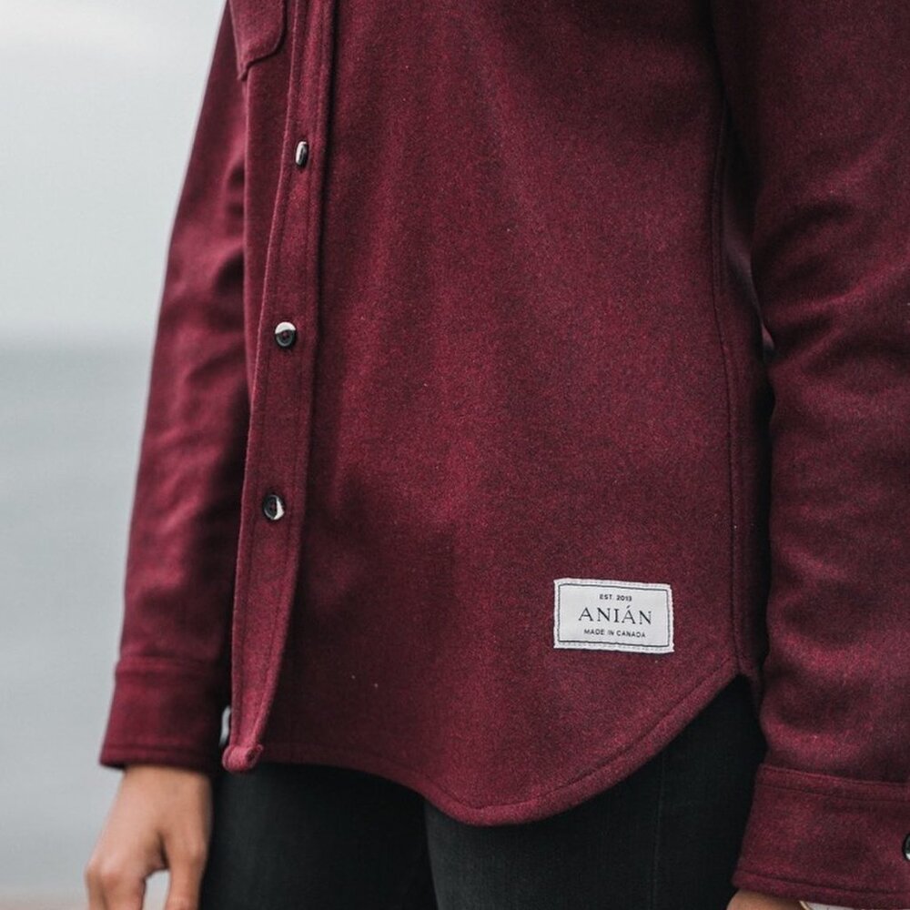 Anian Women's Modern Melton Wool Shirt